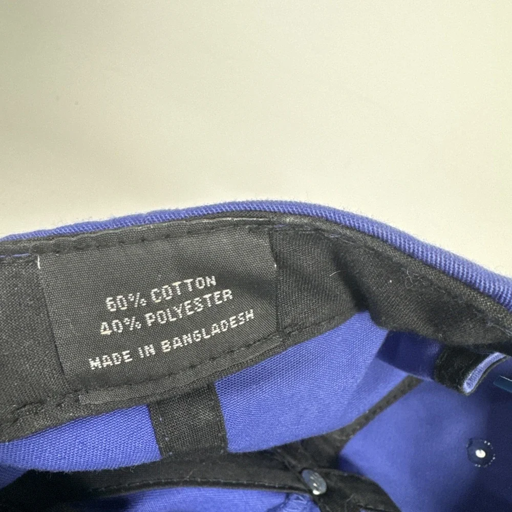 Only NY Logo Leather Patch Blue Hat Cap Adjustable‎ Snapback